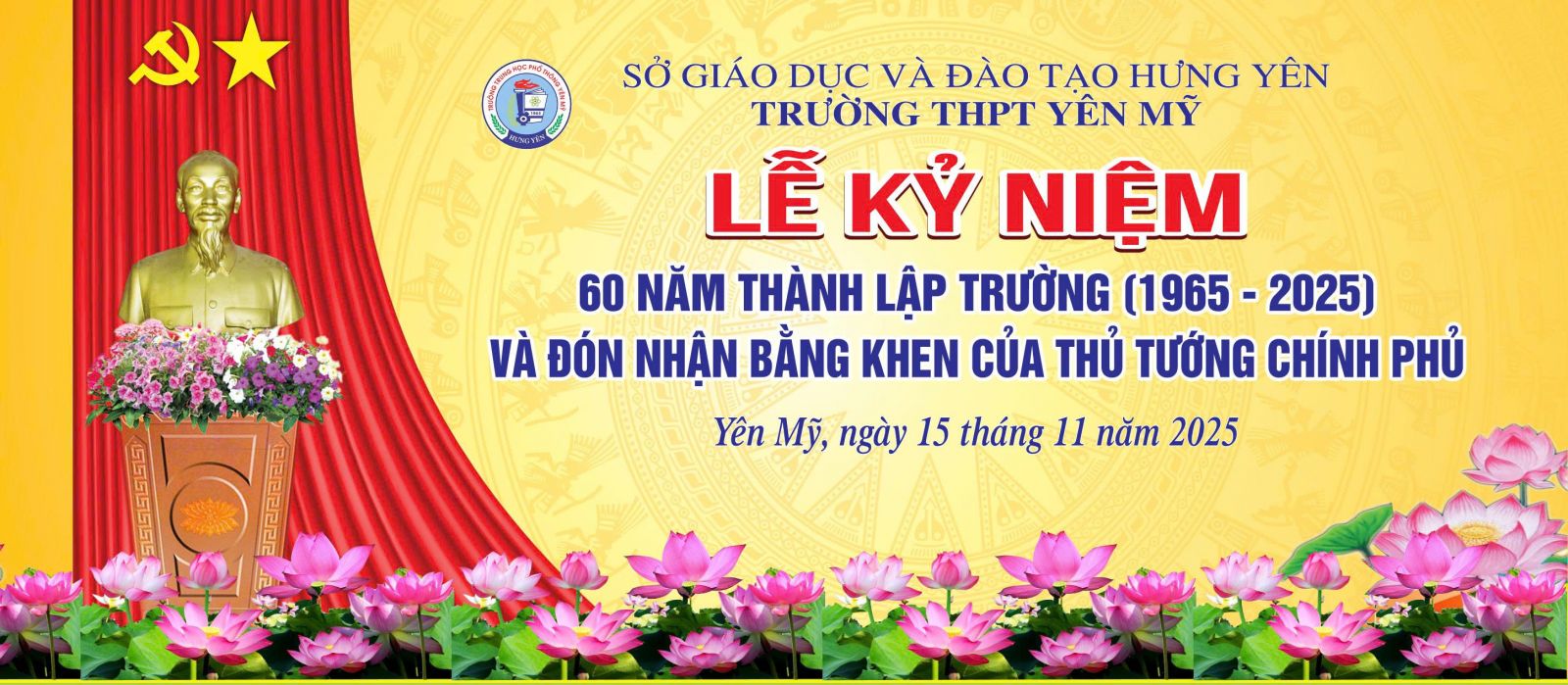 MỘT SỐ HÌNH ẢNH CỦA BUỔI LỄ KỶ NIỆM 60 NĂM THÀNH LẬP TRƯỜNG THPT YÊN MỸ