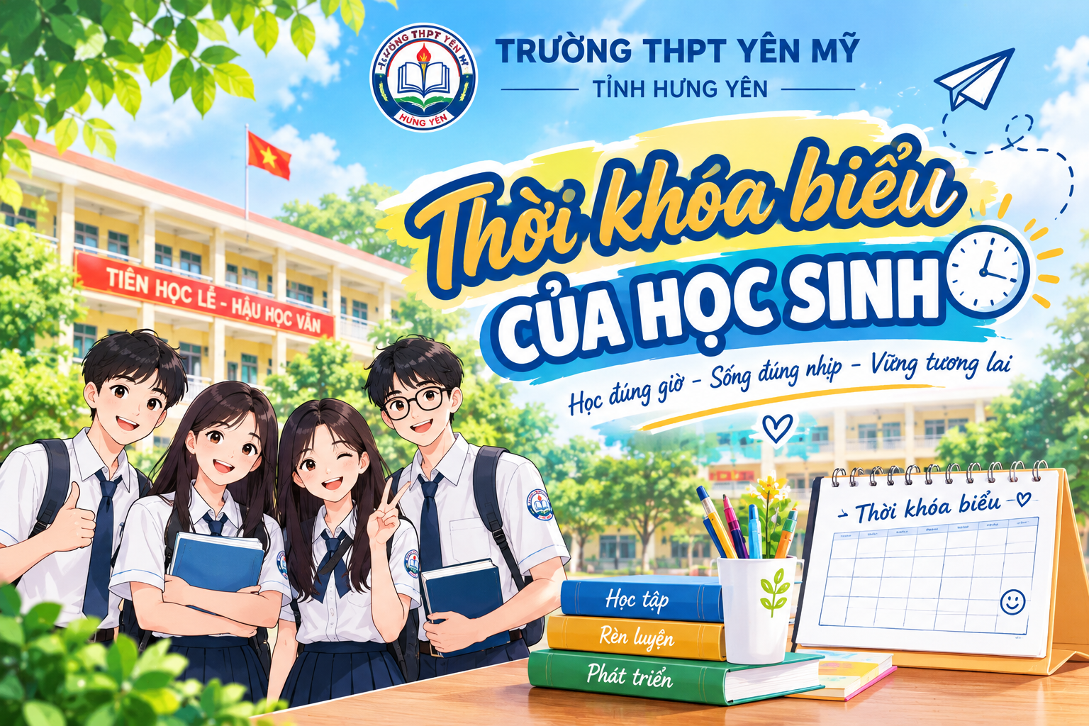 Thời khoá biểu số 5 của học sinh thực hiện từ ngày 12/10/2026